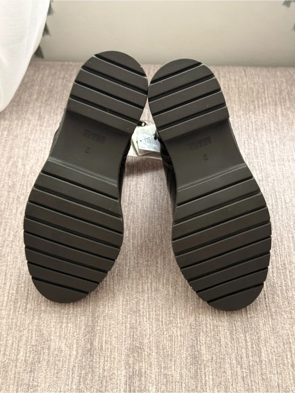 Gap Kids - Black Ankle Boots with Decorative Gold Buckle - Size 2